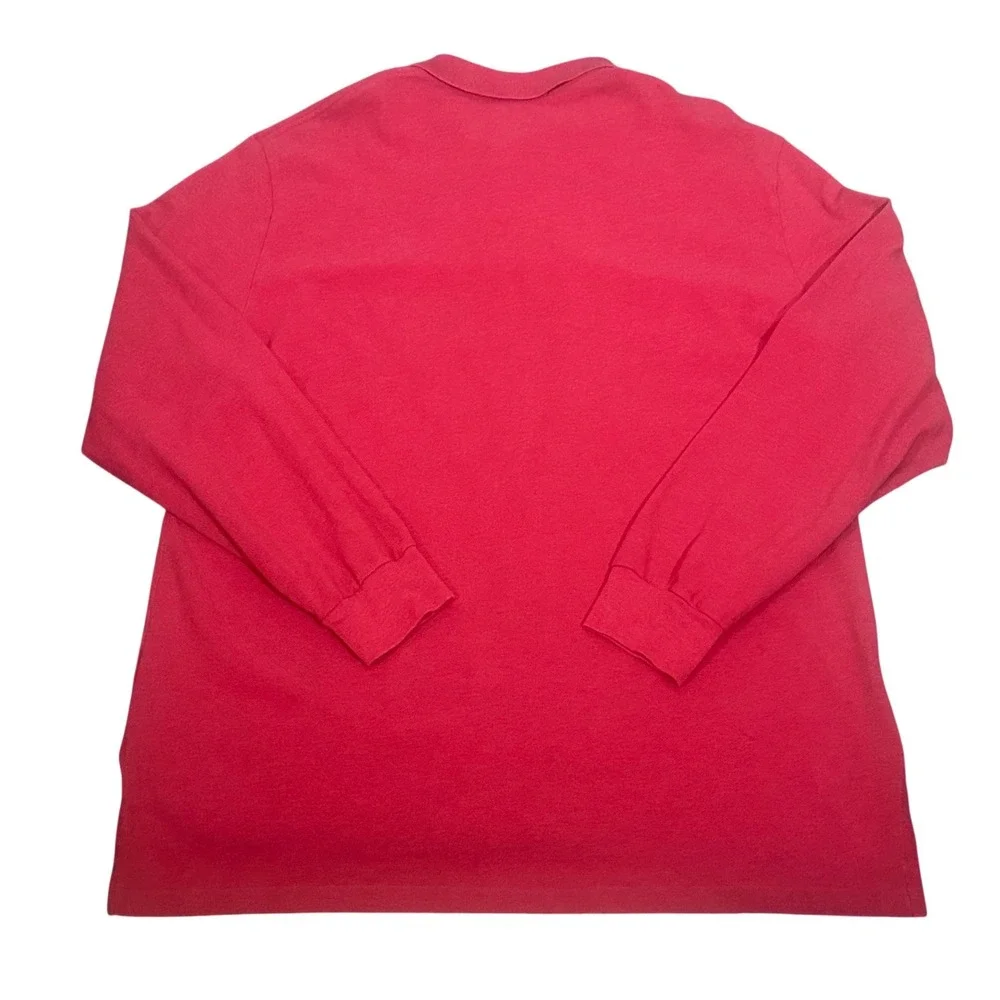 Polo Ralph Lauren Polo Shirt Men's XXL Red Excellent Long Sleeve Pique Pony Logo